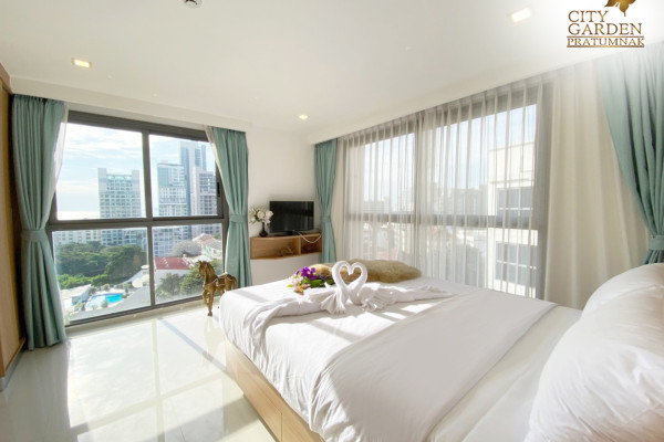 2 bedrooms near the beach. City Garden Pratumnak. Contract for 6-12 months: 20,000 baht per month