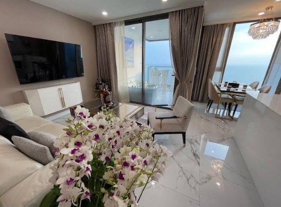Copacabana Jomtien Beach. Corner 2 bedrooms in newest luxury project. Sea view. 49th floor
