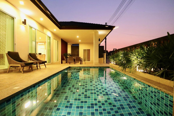 Gardenville3. Pool Villa with 3 bedrooms in village. Huay Yai area